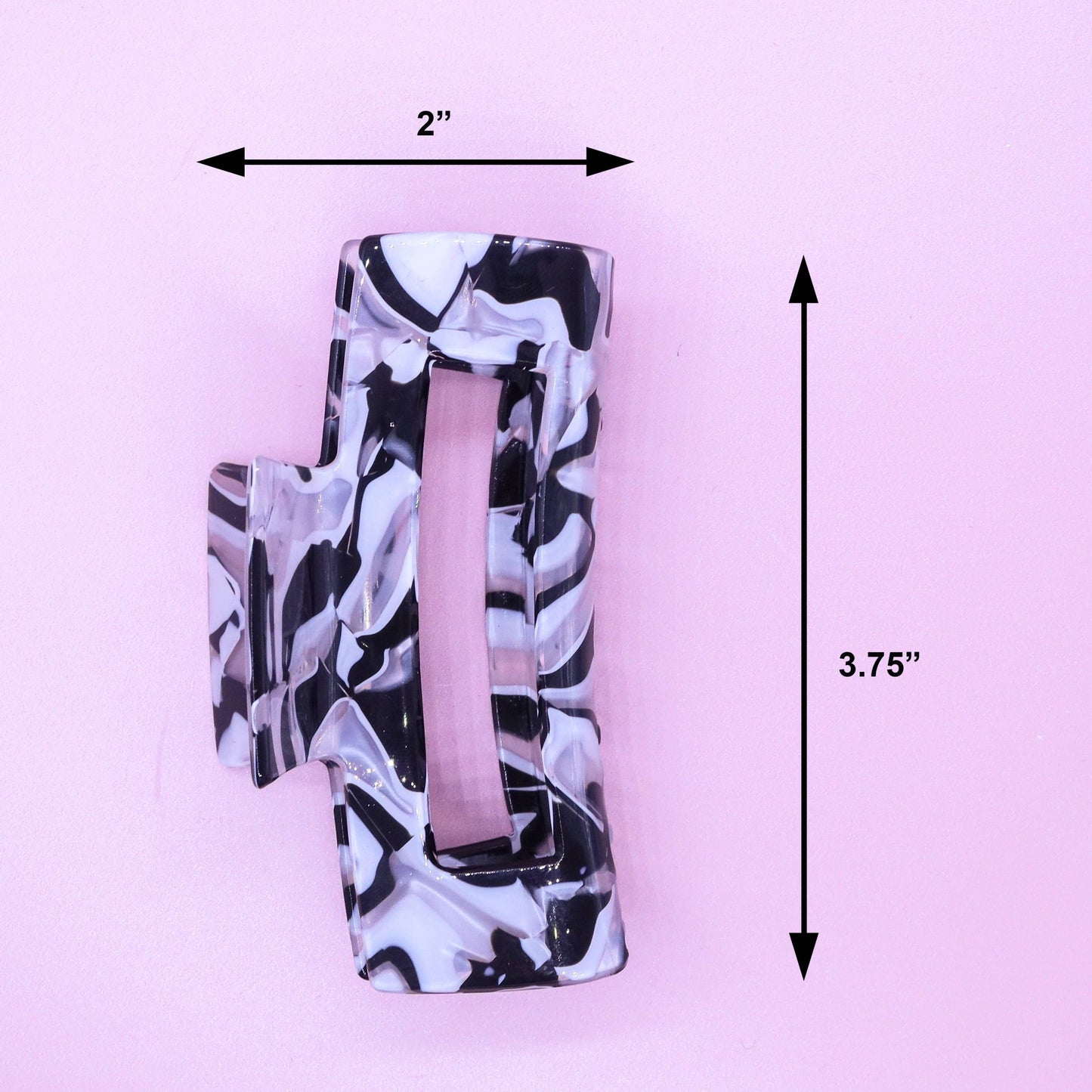 Medium Square Marble Hair Claw Clip: Turquoise - Bria Blair Creative