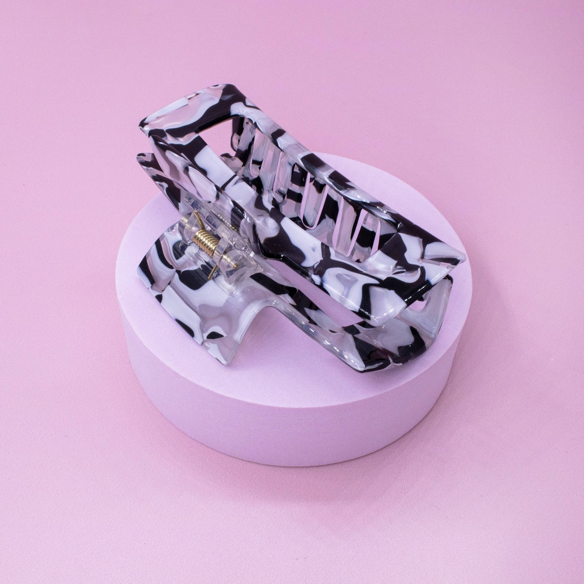 Medium Square Marble Hair Claw Clip: Turquoise - Bria Blair Creative