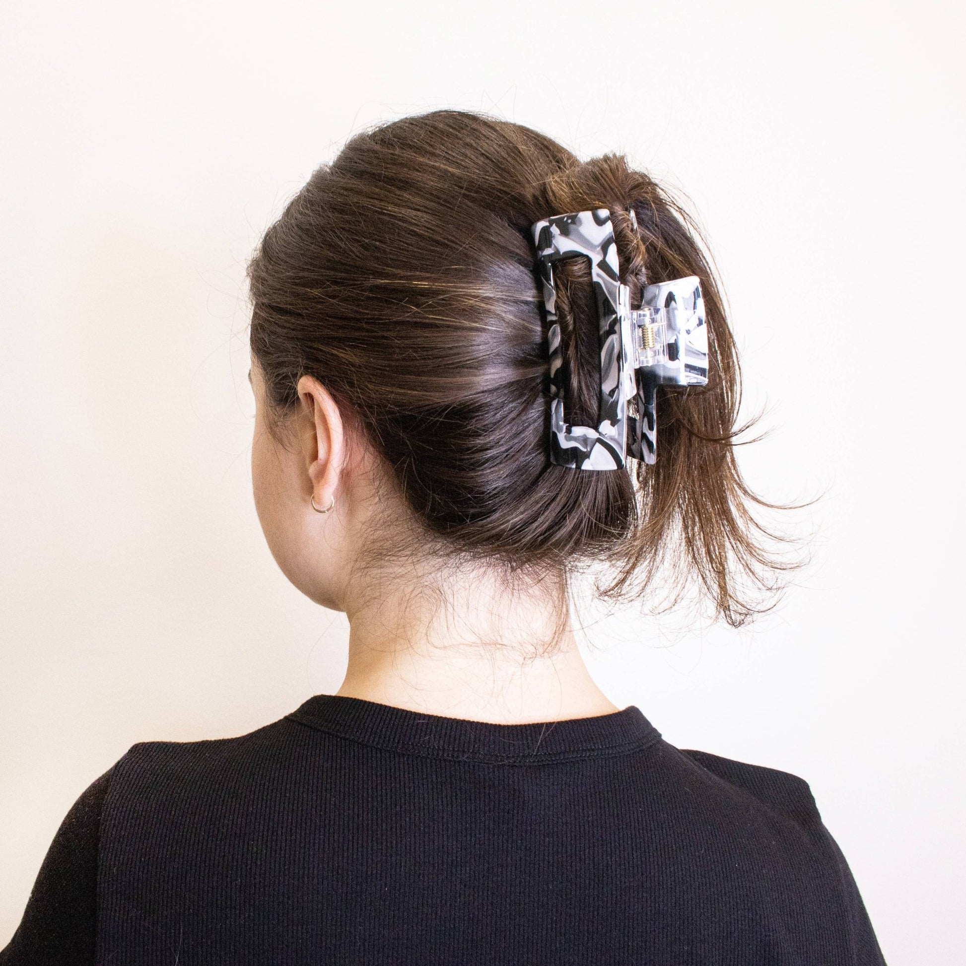 Medium Square Marble Hair Claw Clip: Turquoise - Bria Blair Creative