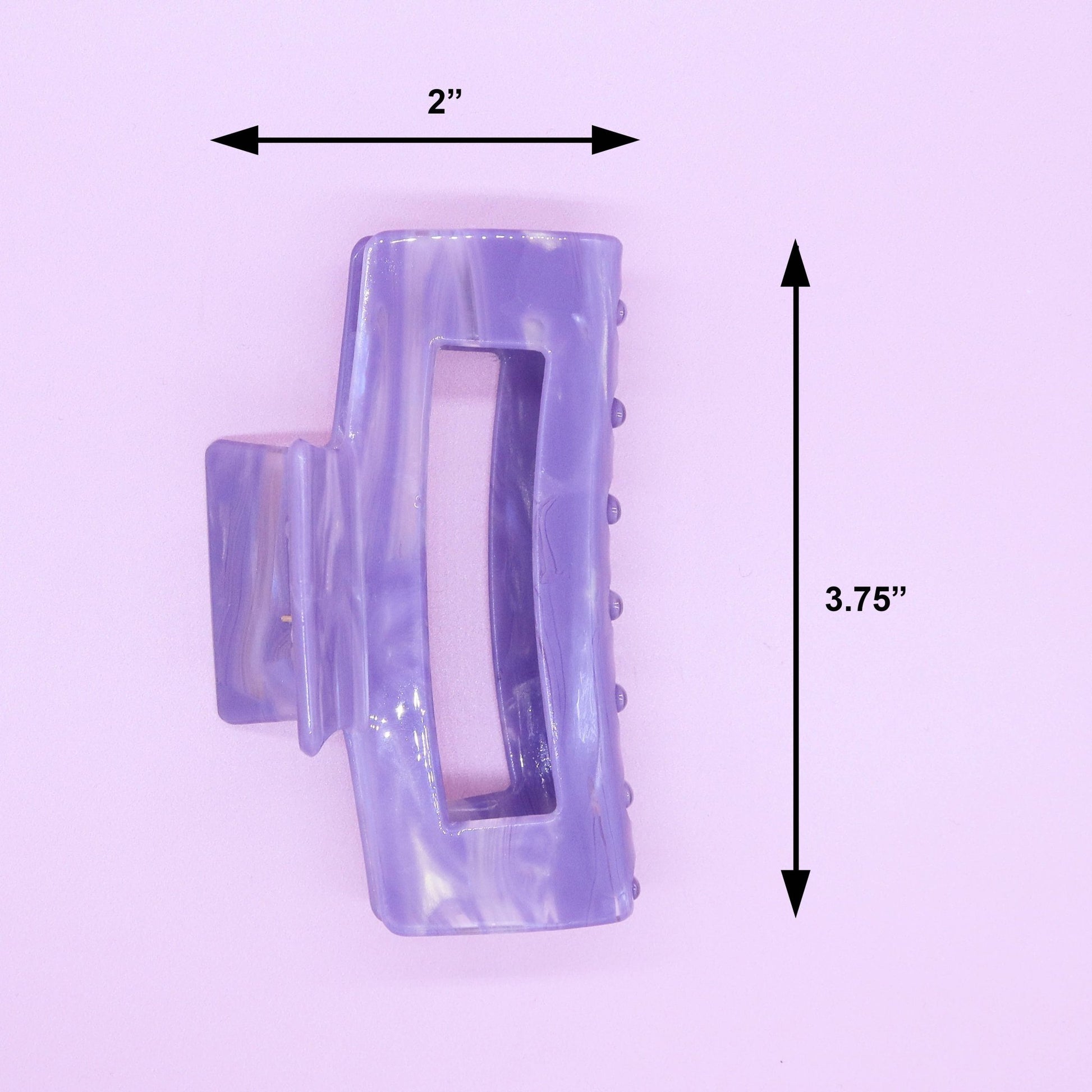 Medium Square Marble Hair Claw Clip: Turquoise - Bria Blair Creative