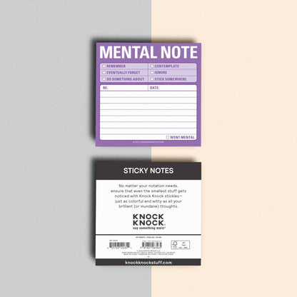 Mental Note Sticky Notes - Bria Blair Creative