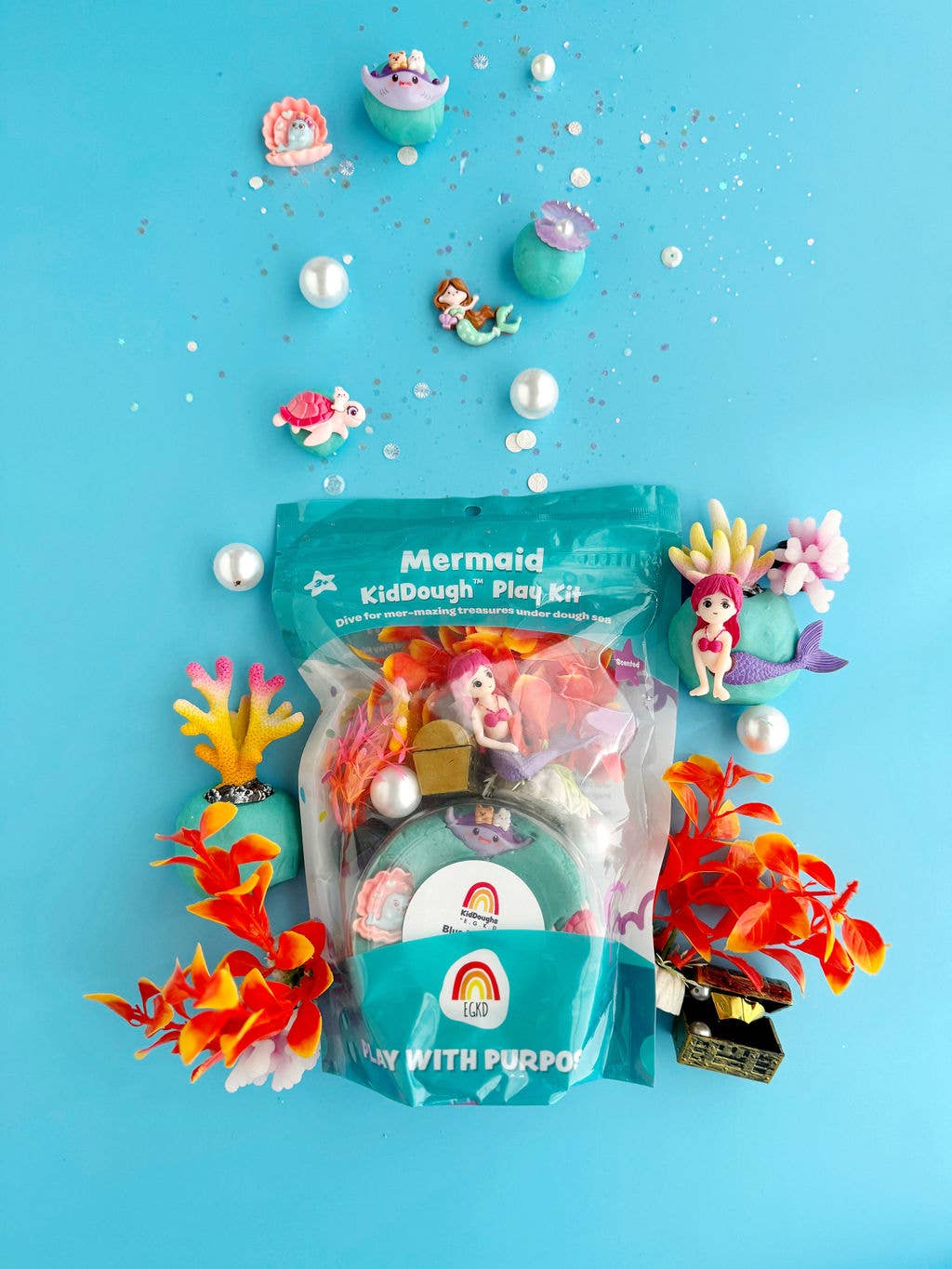 Mermaid (Blue Hawaiian) KidDough Play Kit - Bria Blair Creative