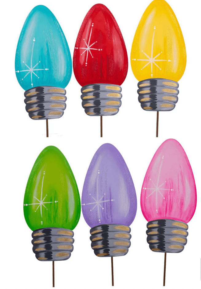 Merry & Bright Bulbs, S/6 - Bria Blair Creative