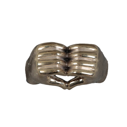 Metallic Heart Hands Figurine: Metallic Pink - Bria Blair Creative