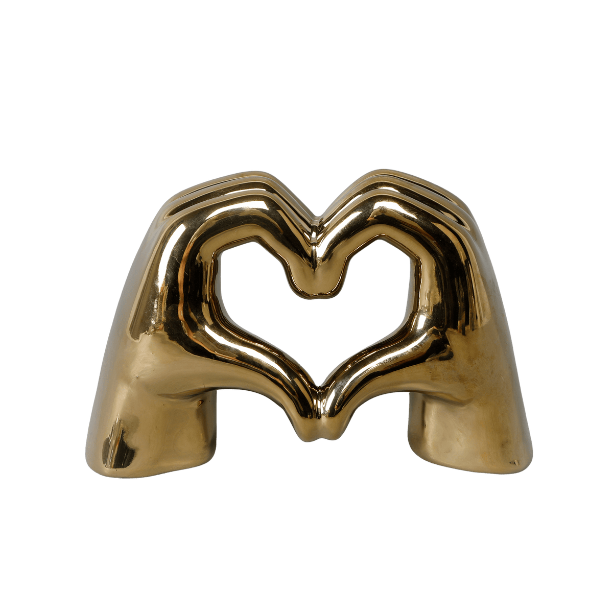Metallic Heart Hands Figurine: Metallic Pink - Bria Blair Creative