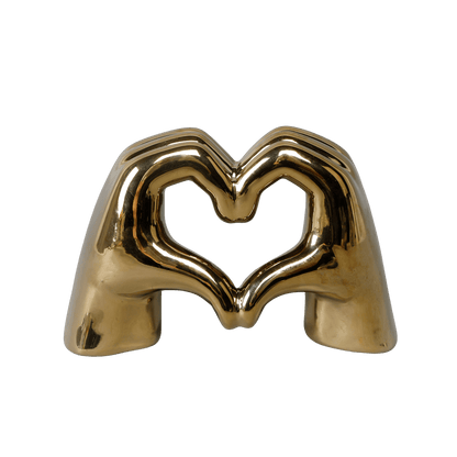 Metallic Heart Hands Figurine: Metallic Pink - Bria Blair Creative