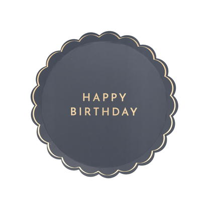 MIDNIGHT BLUE SIGNATURE HAPPY BIRTHDAY SMALL PLATES - Bria Blair Creative