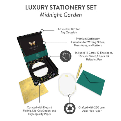 Midnight Garden Luxury Stationery Set - Bria Blair Creative