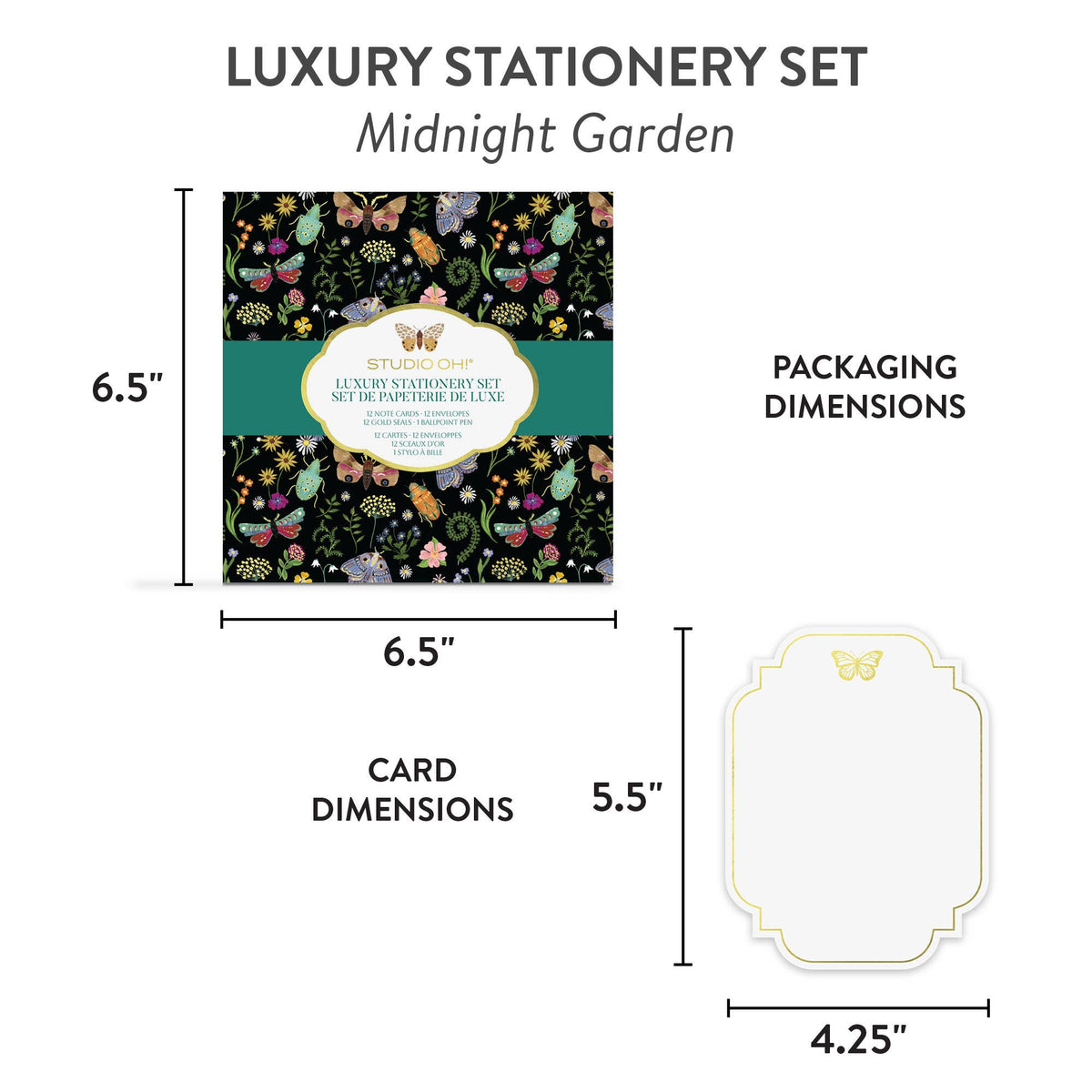 Midnight Garden Luxury Stationery Set - Bria Blair Creative