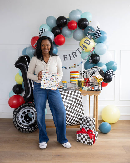 Miles per Hour - Checkered Flag Table Runner - Bria Blair Creative