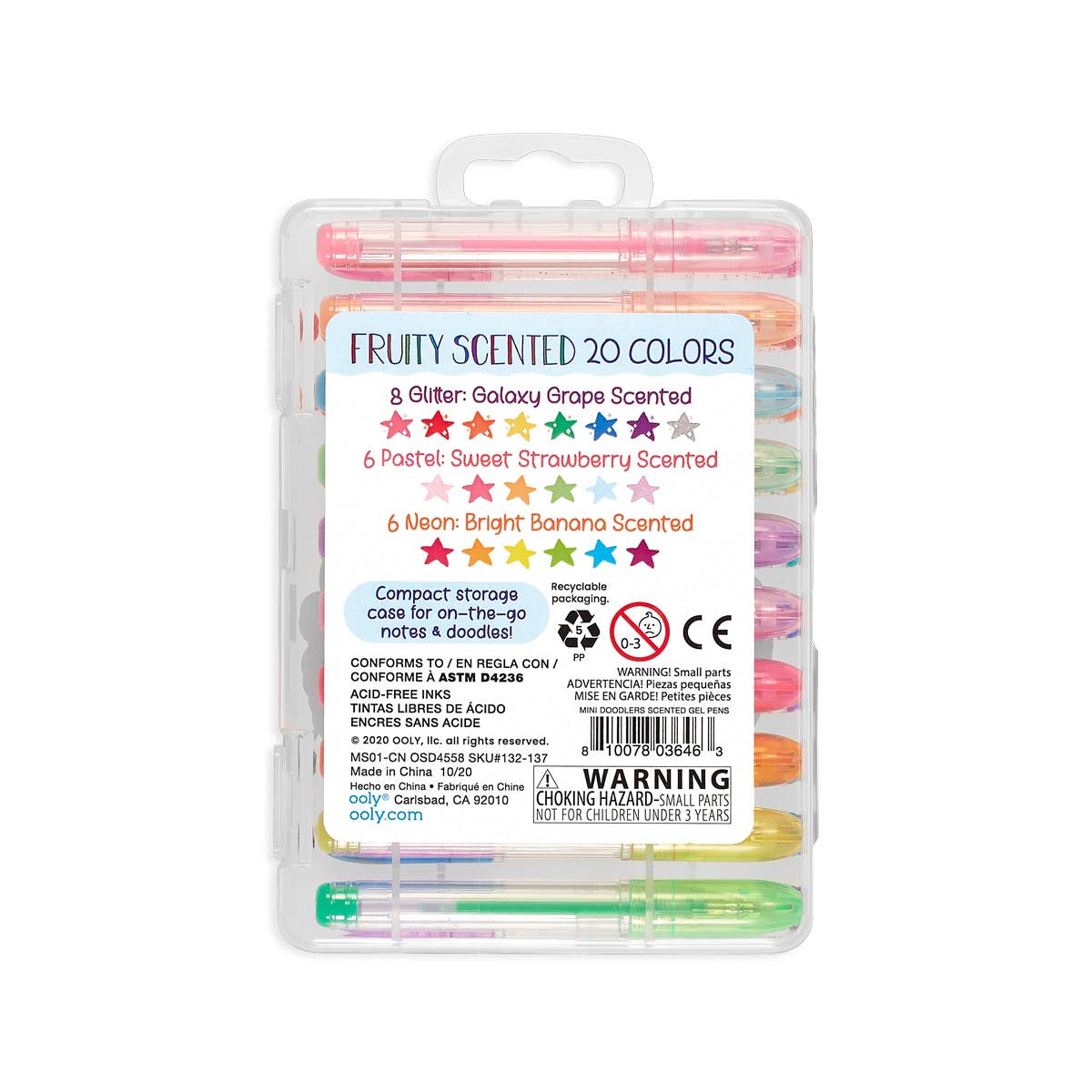 Mini Doodlers Fruity Scented Gel Pens - Set of 20 - Bria Blair Creative