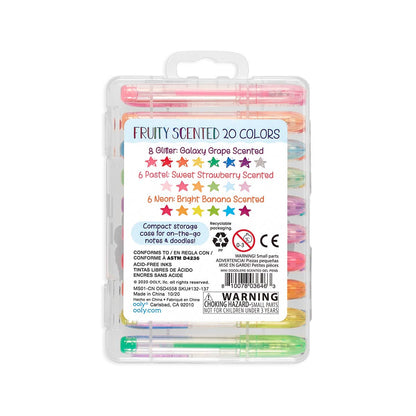 Mini Doodlers Fruity Scented Gel Pens - Set of 20 - Bria Blair Creative
