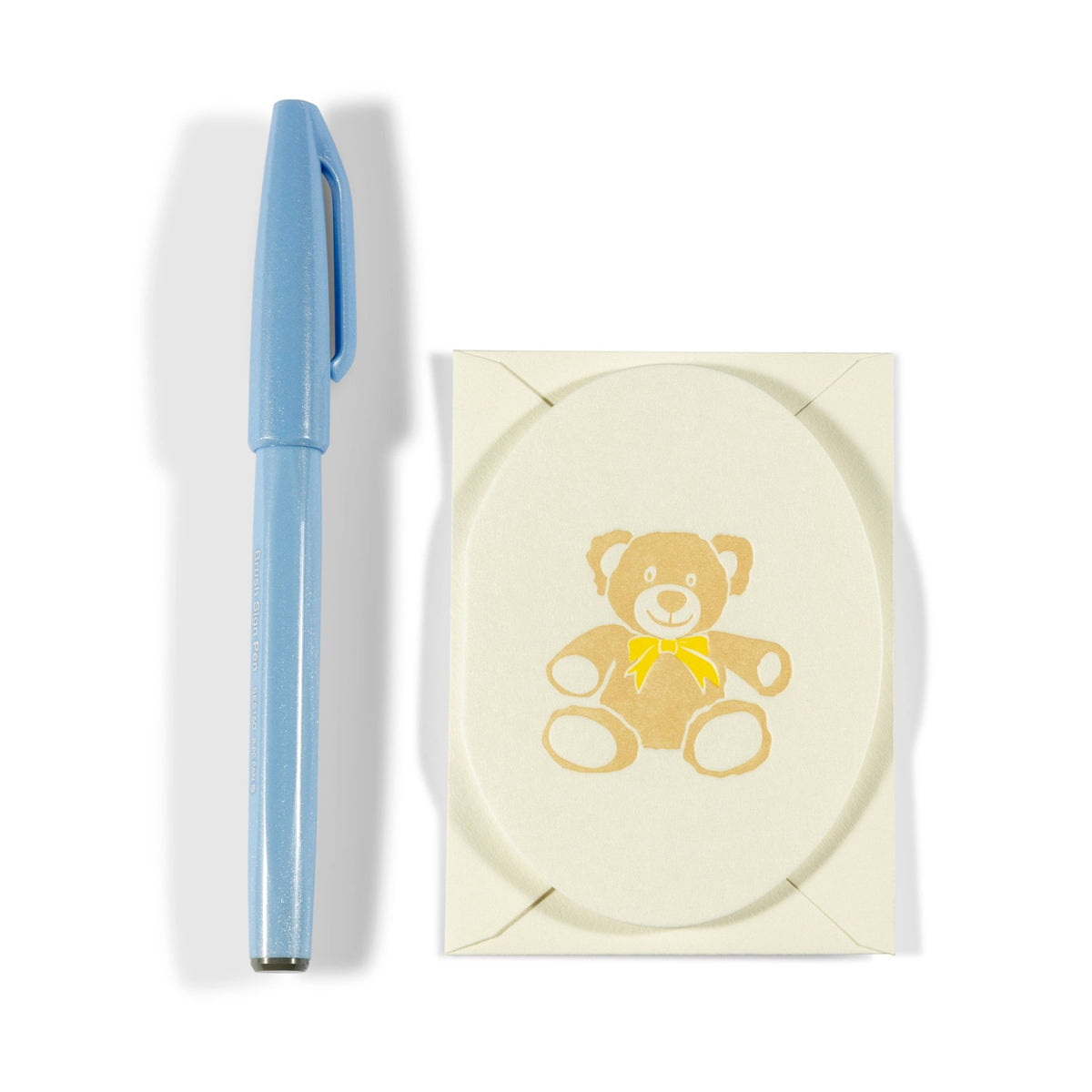 Mini Letterpress Enclosure Card | Teddy Bear - Bria Blair Creative