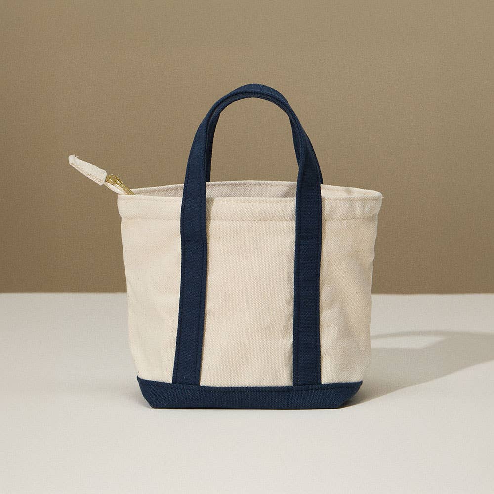 Mini Multi Purpose Compact Canvas Tote Bag : Light Blue - Bria Blair Creative