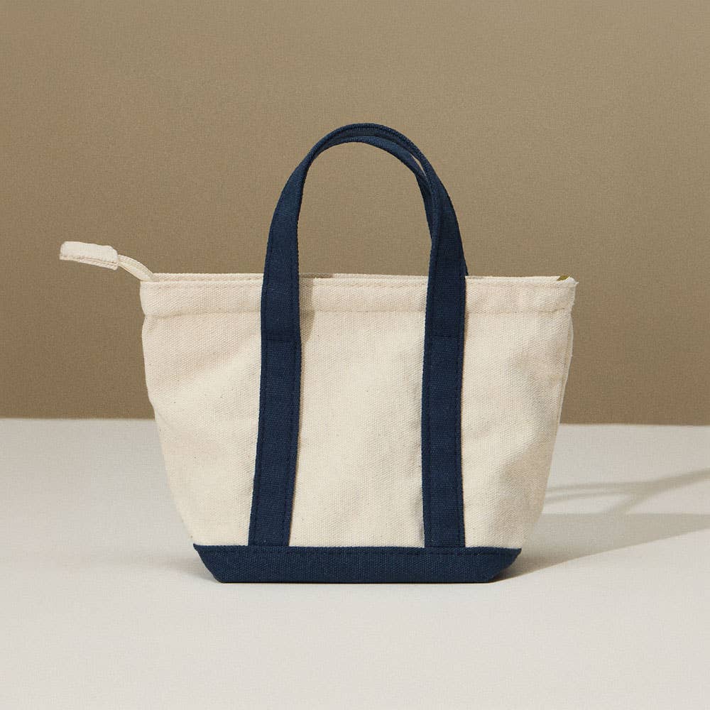 Mini Multi Purpose Compact Canvas Tote Bag : Light Blue - Bria Blair Creative