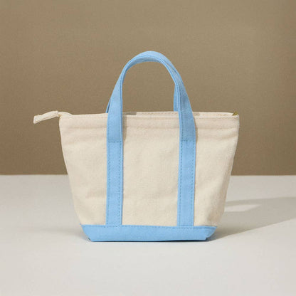 Mini Multi Purpose Compact Canvas Tote Bag : Light Blue - Bria Blair Creative