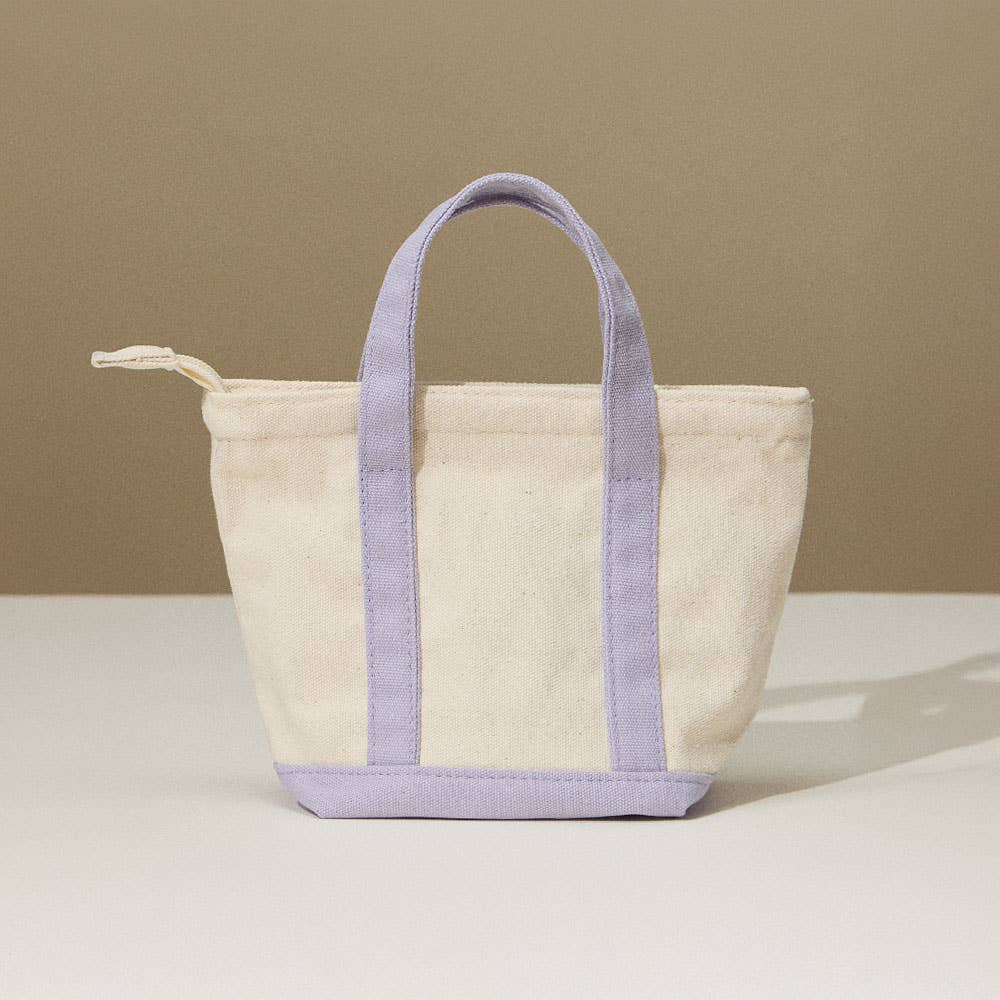 Mini Multi Purpose Compact Canvas Tote Bag : Light Blue - Bria Blair Creative