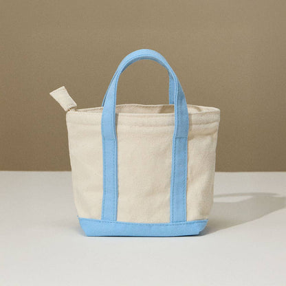 Mini Multi Purpose Compact Canvas Tote Bag : Light Blue - Bria Blair Creative