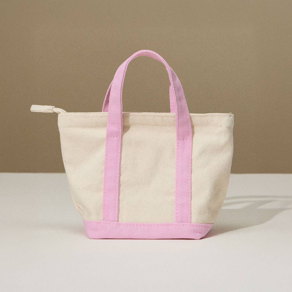 Mini Multi Purpose Compact Canvas Tote Bag : Light Blue - Bria Blair Creative
