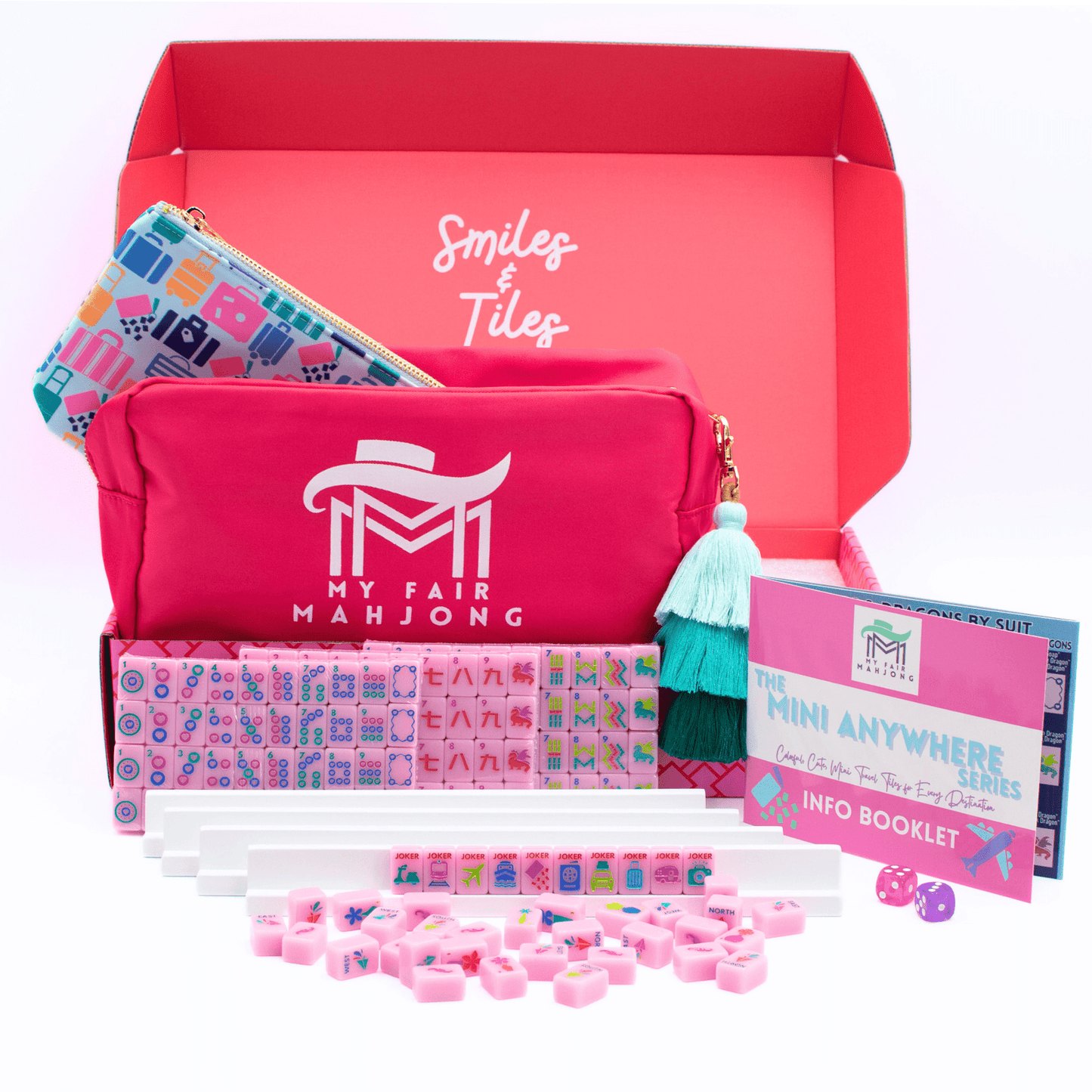 MINI TRAVEL MAHJONG | Mini Anywhere Series | Pink - Bria Blair Creative