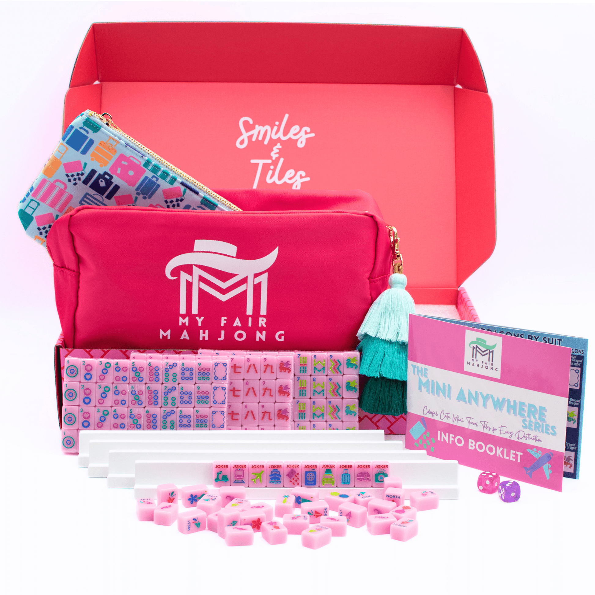 MINI TRAVEL MAHJONG | Mini Anywhere Series | Pink - Bria Blair Creative