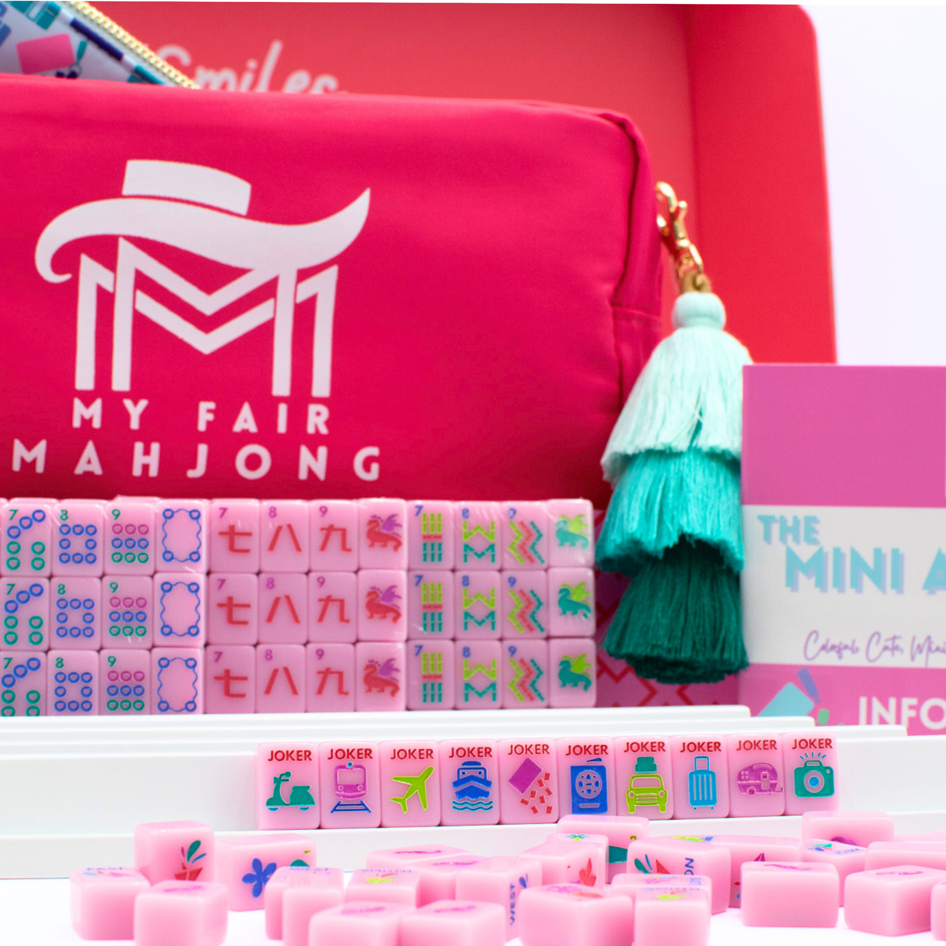 MINI TRAVEL MAHJONG | Mini Anywhere Series | Pink - Bria Blair Creative