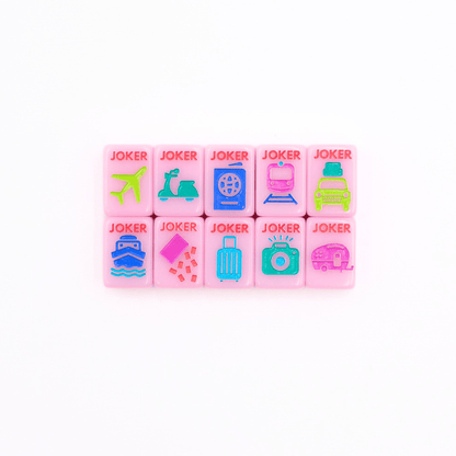 MINI TRAVEL MAHJONG | Mini Anywhere Series | Pink - Bria Blair Creative