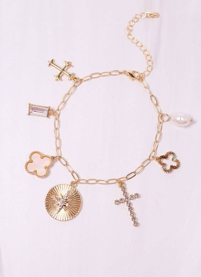 Mipsy Charm Bracelet GOLD: Default - Bria Blair Creative
