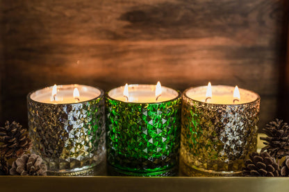 Mistletoe & Holly 15oz Shimmer Candle 2 wick - Bria Blair Creative