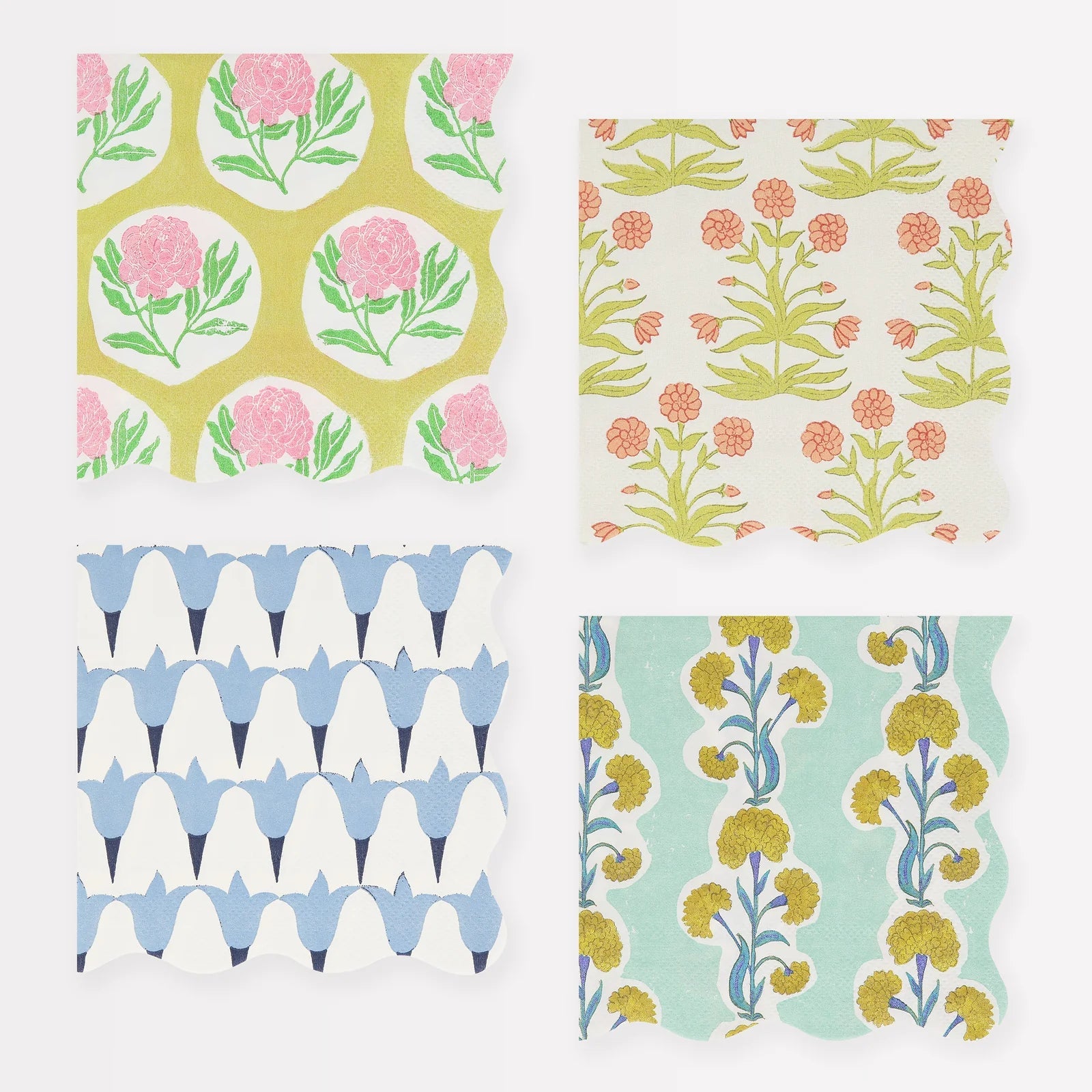 Molly Mahon Mix Floral Napkins - Assorted Patterns - Set of 16 - Bria Blair Creative
