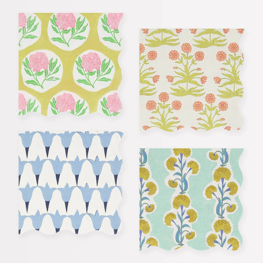 Molly Mahon Mix Floral Napkins - Assorted Patterns - Set of 16 - Bria Blair Creative