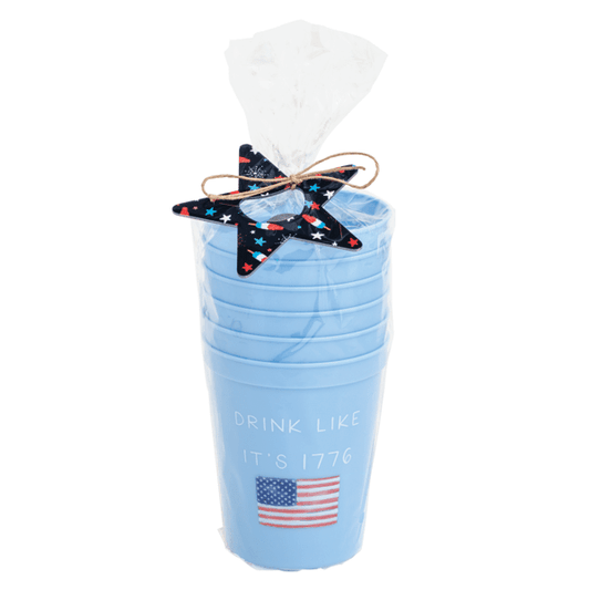 Mud pie blue Americana party cup - Bria Blair Creative