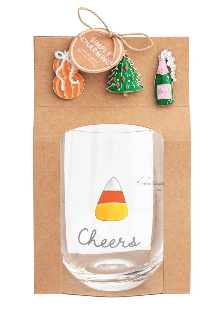 Mudpie SIMPLY CHARMING WINE GLASS SET - Bria Blair Creative