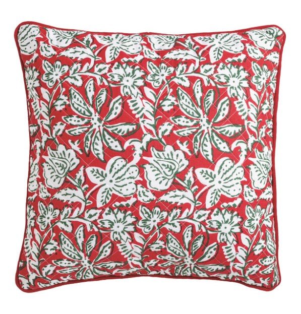 MudPie square block quilted pillow - Bria Blair Creative