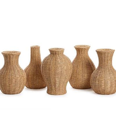 Natural Beauties Basket Weave Pattern Vase (water tight) - Resin - Bria Blair Creative