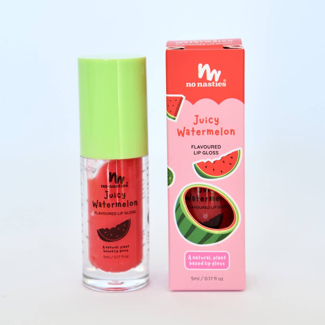 Natural Kids Lip Gloss Wands - Multiple Flavours available: Juicy Watermelon - Watermelon Coloured - Bria Blair Creative