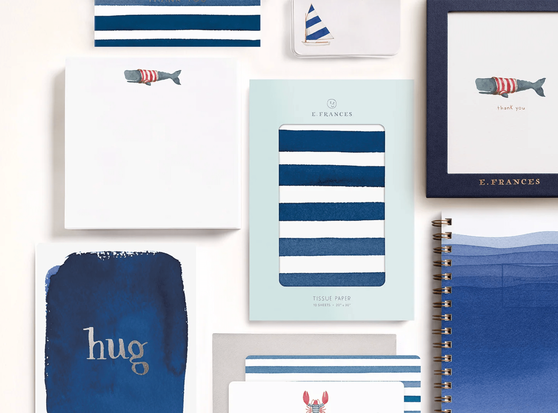 Navy Bow Little Notes® – Boxed Set of 85 Mini Notecards - Bria Blair Creative