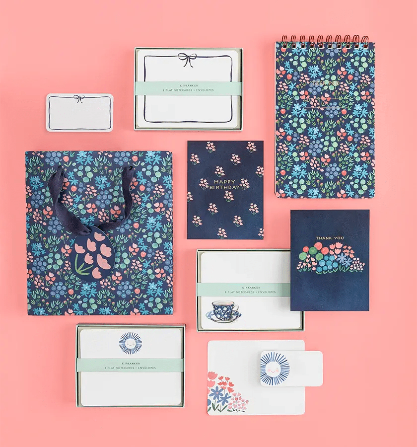 Navy Bow Little Notes® – Boxed Set of 85 Mini Notecards - Bria Blair Creative