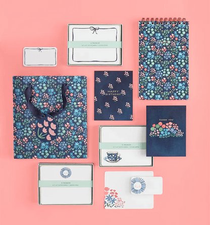 Navy Bow Little Notes® – Boxed Set of 85 Mini Notecards - Bria Blair Creative