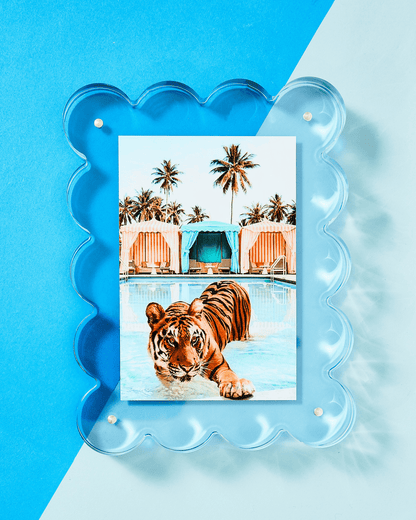 Neon Blue Acrylic Picture Frame - Bria Blair Creative