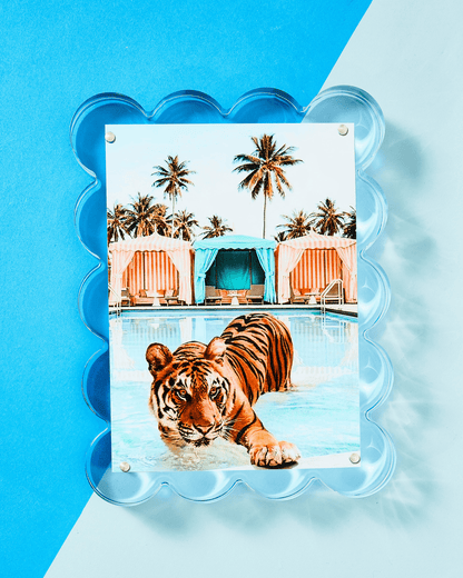 Neon Blue Acrylic Picture Frame - Bria Blair Creative