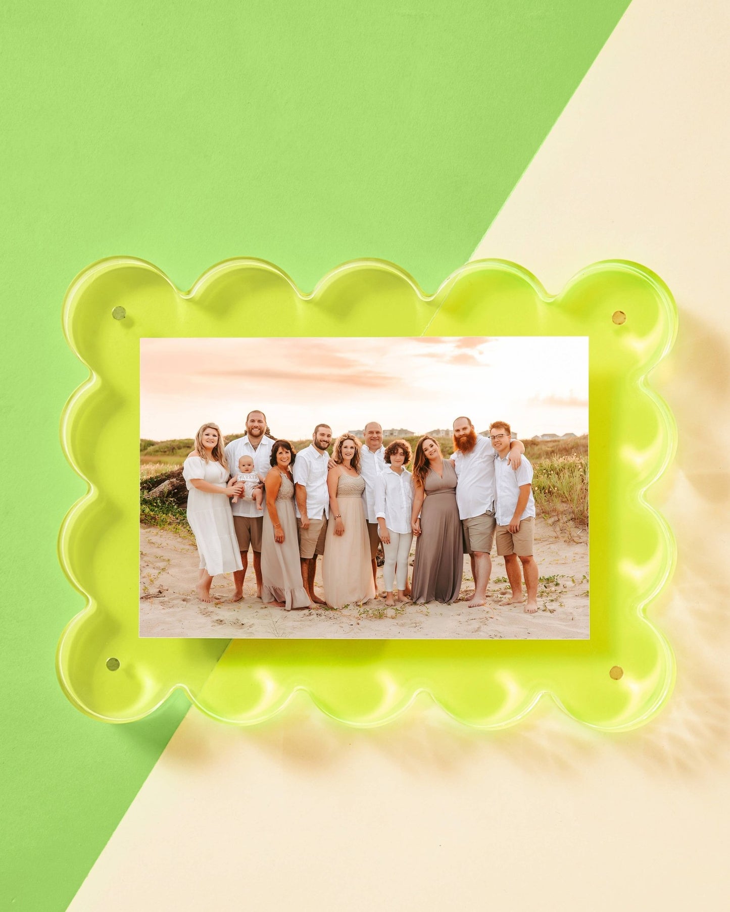 Neon Lime Acrylic Picture Frame - Bria Blair Creative