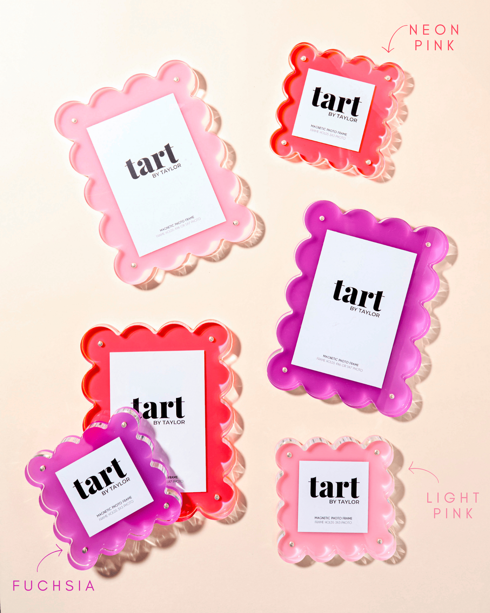 Neon Pink Mini Acrylic Picture Frame - Bria Blair Creative