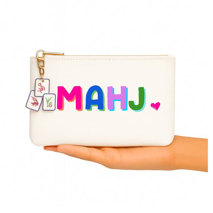 *NEW Mahjong Bag | Canvas mahjong gift bag w/ tile zipper - Bria Blair Creative