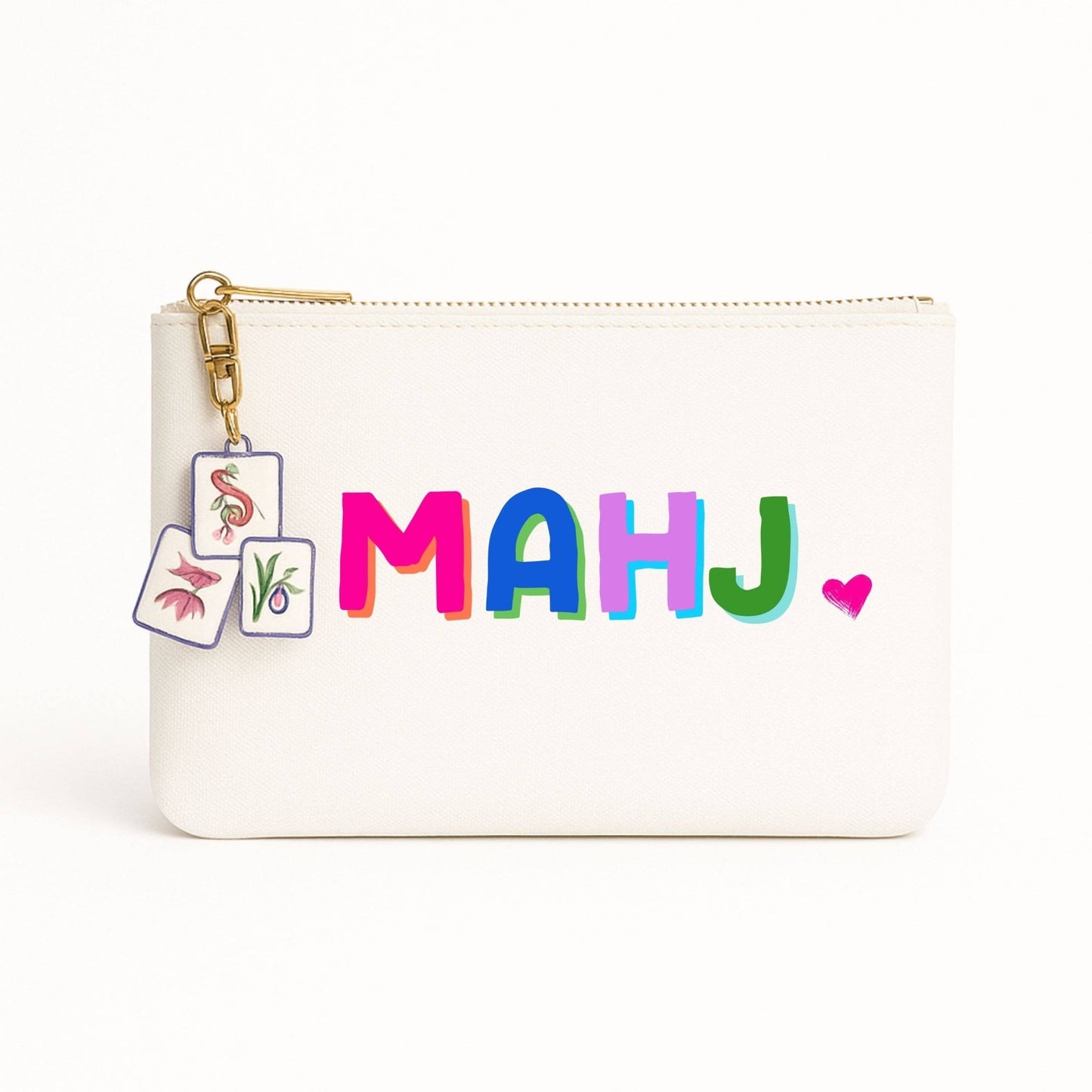 *NEW Mahjong Bag | Canvas mahjong gift bag w/ tile zipper - Bria Blair Creative