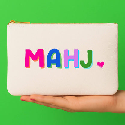 *NEW Mahjong Bag | Canvas mahjong gift bag w/ tile zipper - Bria Blair Creative