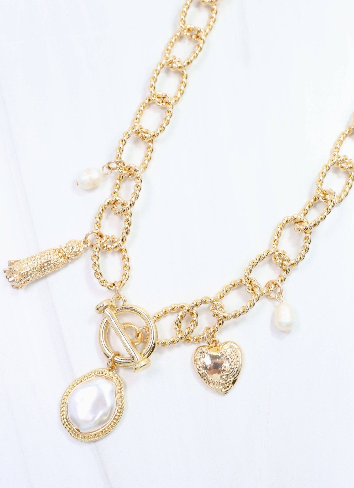 Nicky Charm Necklace Gold: Default - Bria Blair Creative