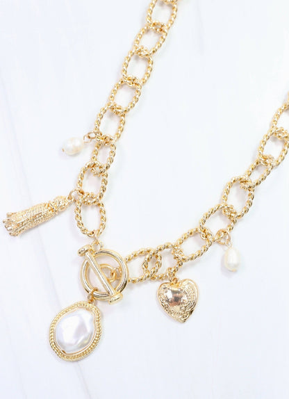 Nicky Charm Necklace Gold: Default - Bria Blair Creative