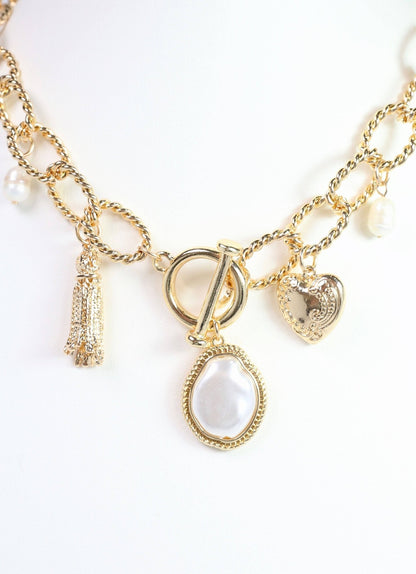Nicky Charm Necklace Gold: Default - Bria Blair Creative
