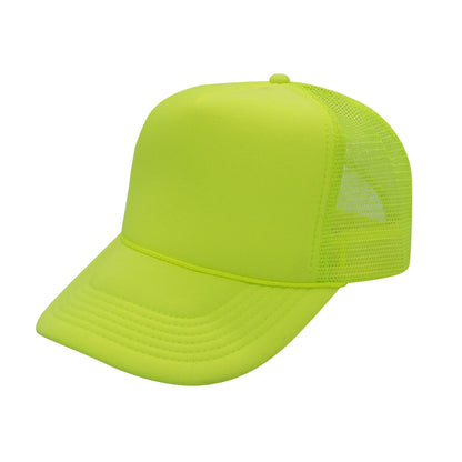 Nissun Neon Color Foam Mesh Trucker Hats Caps, Blank Two Tone Snapbacks: Neon Green/White - Bria Blair Creative